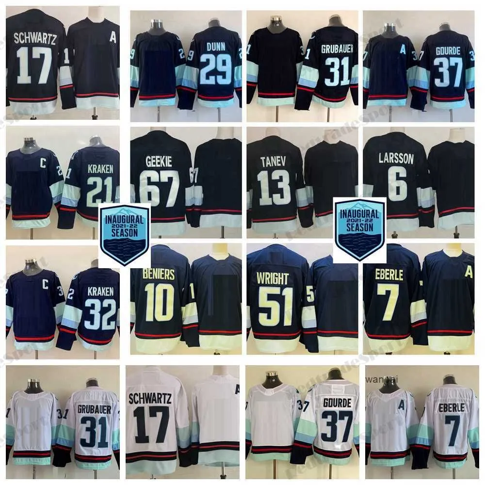 Custom 2021 inaugurele hockey jerseys Shane Wright 7 Eberle Morgan Geekie Yanni Gourde Jaden Schwartz Brandon Tanev Philipp Grubauer 6 Adam L