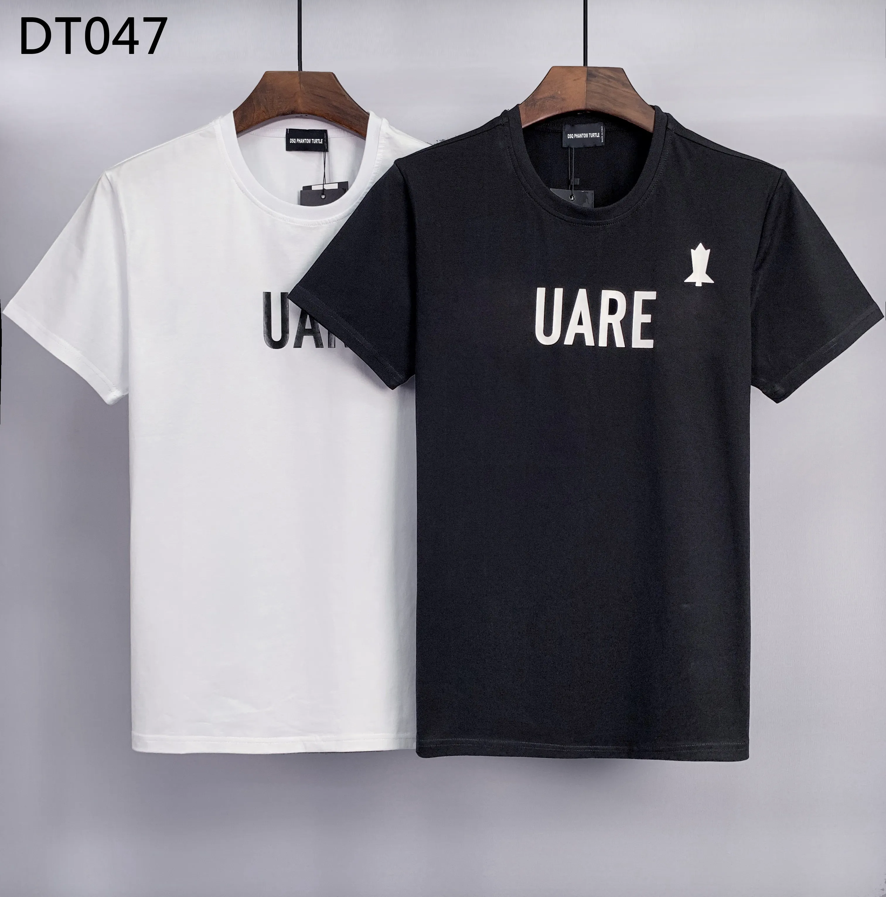 DSQ PHANTOM TURTLE T-shirt da uomo T-shirt da uomo di design Nero T-shirt bianca posteriore Cool T-shirt da uomo Summer Fashion Casual Street T-shirt Top Taglie forti M-XXXL 7515