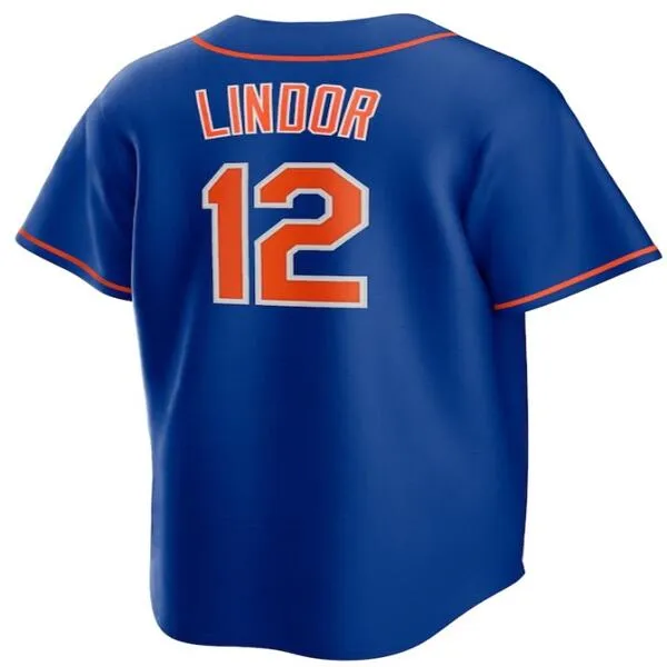 Francisco Lindor 12 Carlos Correa Baseball Jersey Kodai Senga Justin Verlander Pete Alonso Max Scherzer Brandon Nimmo Jeff McNeil Edwin Diaz