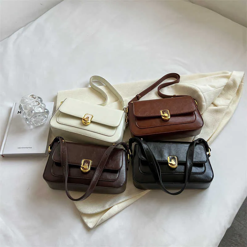 HBP Vintage kleine PU -Lederklappen -Taschen für Frauen 2024 Frühlingshit Trend weibliche Crossbody -Bag -Handtaschen und Geldbörsen