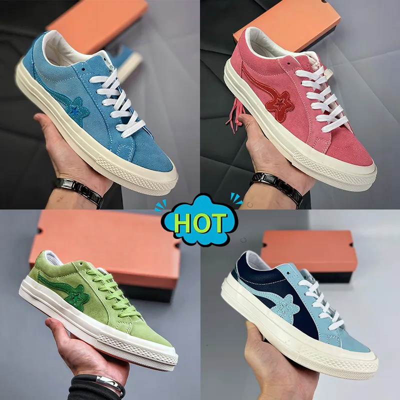 أفضل أحذية الجري Chucks أحذية الجري Star Ox The Creator Golf للرجال أحذية رياضية Le Suede Geranium Pink Jade Lime Industrial Pack Barely Blue Fleur Flats أحذية رياضية نسائية مصممة