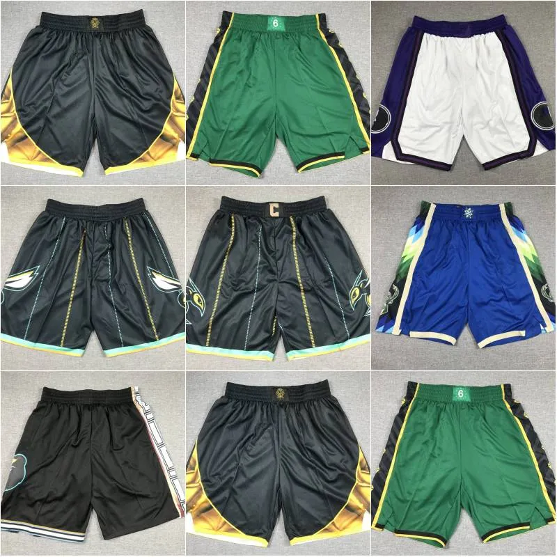 2022/23 City Basketball Shorts Hommes LaMelo Ball Anthony Davis Ja Morant Giannis Antetokounmpo Jayson Tatum Stephen Curry Pantalon