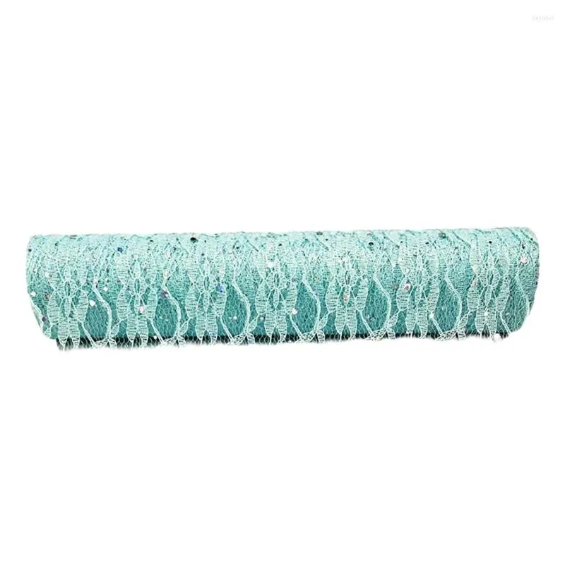 Nappe de Table en Polyester et dentelle, 1 rouleau, Portable, découpable, décorative pour la maison, accessoires d'ornement