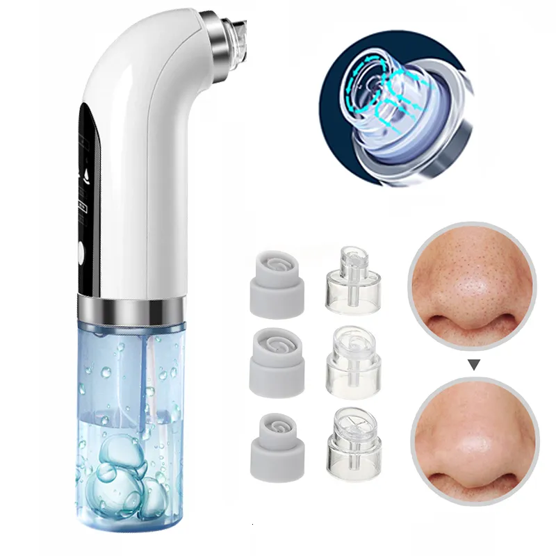 Ansiktsvårdsanordningar Blackhead Remover Por Vakuum Face Cleaner Electric Pimple Black Head Borttagning USB RECHAREBLEABLE VATTEN CYCLE RENGING TOLERING 230308