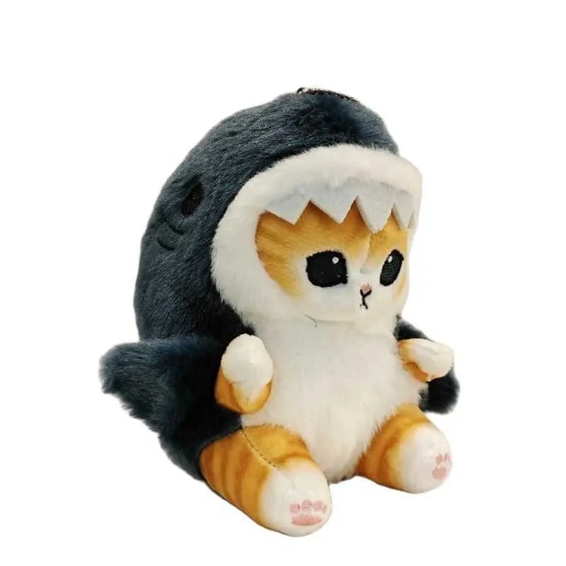 Adorable Miniso Cat Plush Shark, Shrimp, And Cat Dolls For Room
