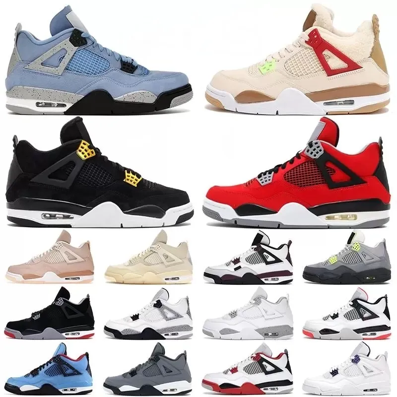 NEUE Jumpman Männer Frau 4 4s Basketballschuhe Thunder Sail Black Cat Oreo Retro Infrarot Metallic Lila Cool Grey University Pink Sport Herren Damen Turnschuhe 36-47