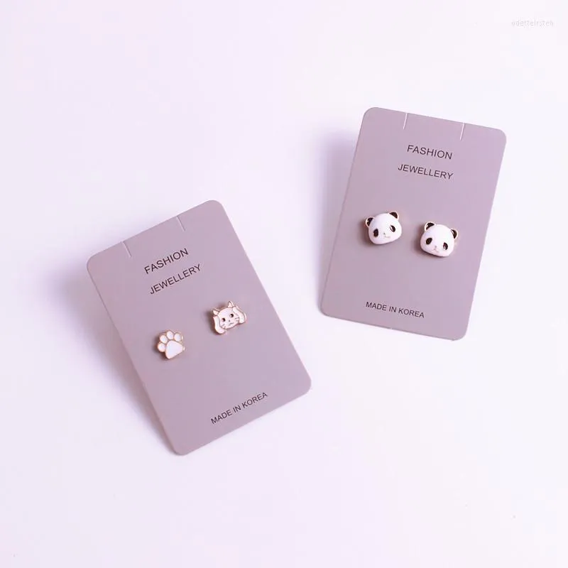 Stud Earrings Version Of The De-Lovely Adorable Panda Head Treasure Fun 925 Silver Earing Pierceless Clip-on Ear