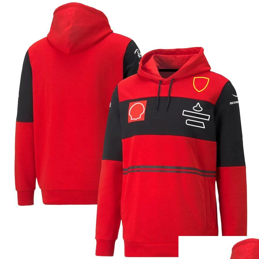 Motorcykelkläder F1 Forma One Racing Suit Hooded Sweater 2022 Autumn and Winter Casual Sportswear Custom Drop Delivery Mobiles Mot DHJTA