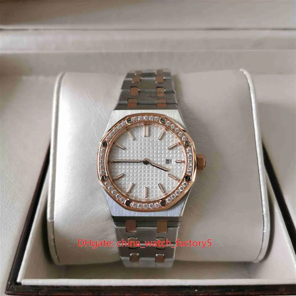 Met doos papieren handtassen dames kijken 8f fabriek 33 mm 67651 18k roségouden stalen diamant diamant van topkwaliteit horloges kwarts 2713 m314s