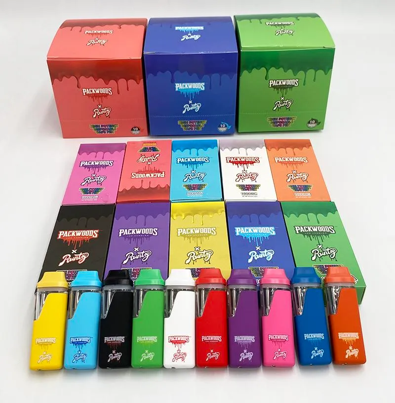 Packwoods x Runtz Packwood Tek kullanımlık vape kalemleri 1ML POD 380mAh şarj edilebilir pil boş Vapes Tank Pods