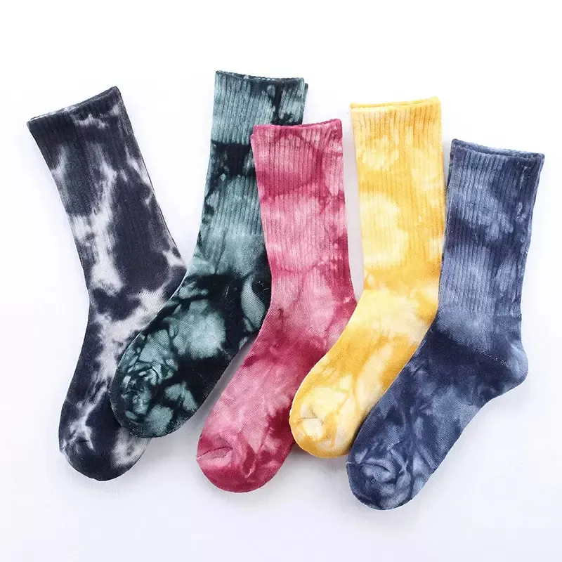 2023 GODLIKEU Cotton Sock Mens Tie Dye Fashion Socks Christmas Women Lady Elite Calza di alta qualità M1