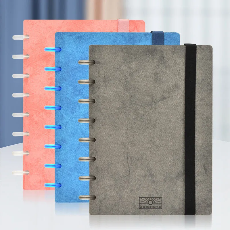 Notepads Mushroom Hole Business Notebook Journals Notepad Simple A5 Student Disc Bound Journals School Office Supplies Planner 230309