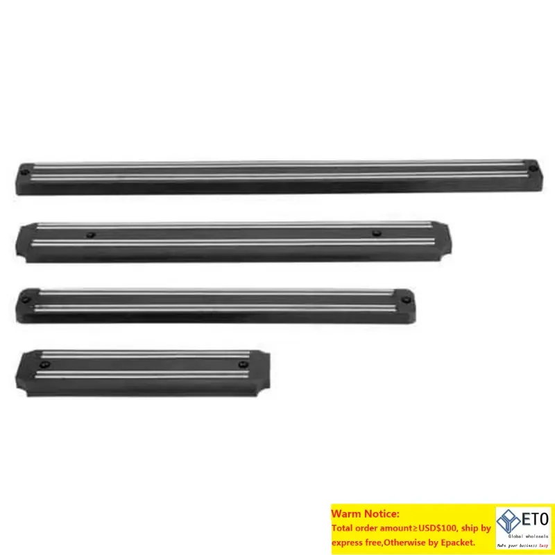 Portacoltelli magnetico da 6 dimensioni Supporto da parete Supporto per blocco di plastica in metallo nero Portacoltelli magnetico Portaoggetti da cucina