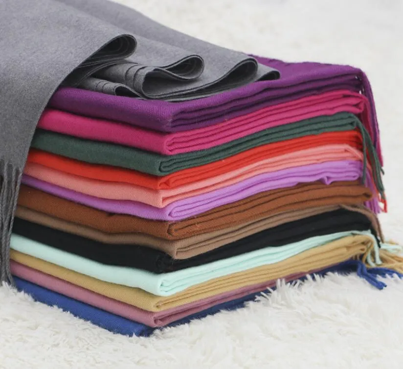 Stylish Women Cashmere Scarf Plain Scarves Soft Touch Warm Wraps With Tags Autumn Winter Long Shawls are optional