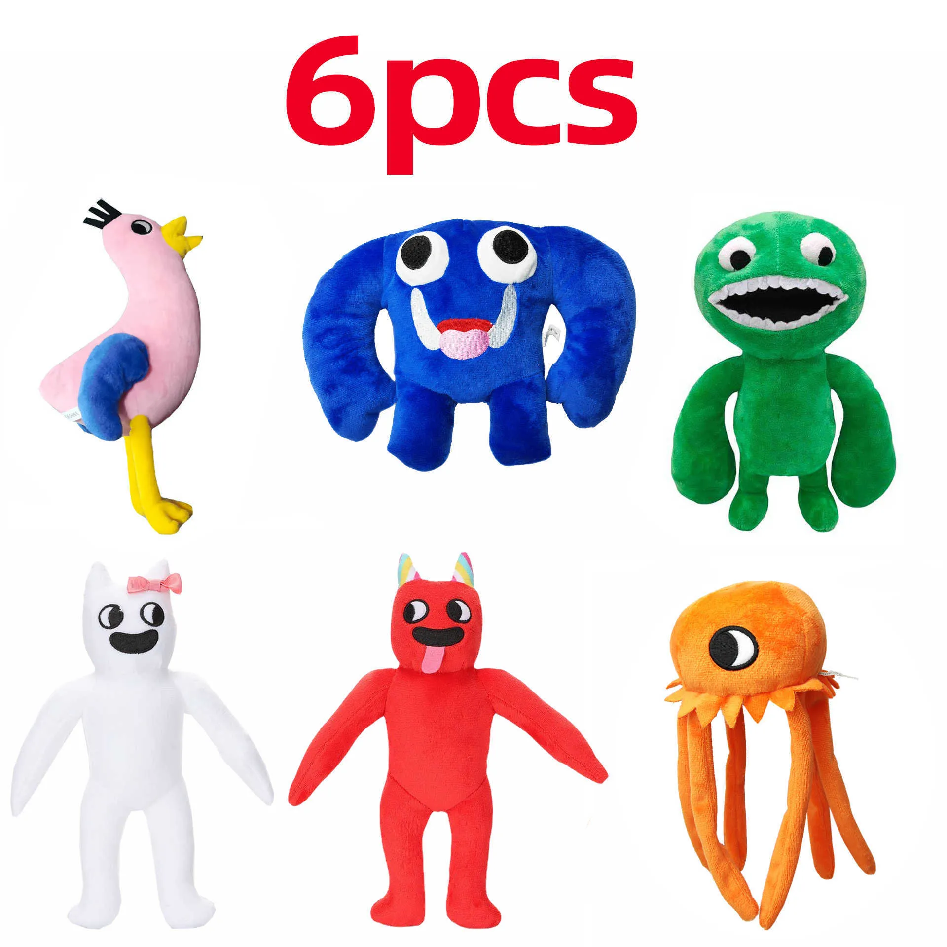 27cm Rainbow Friends Plush Stuffed Doll Toy Green Cartoon Game Kids Gift  Toy New
