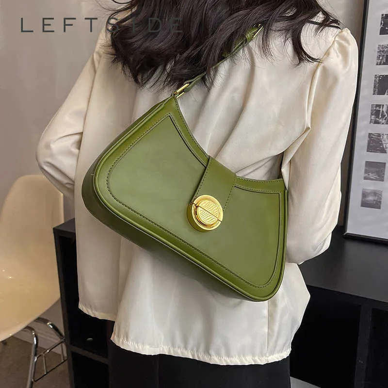 Small Green Crossbody Bags for Women 2023 Spring Designer Fashion Trend Leather Flap Bag Ladies Solid Color Handbags and Purses