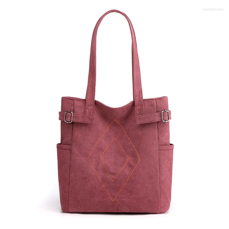 Borse da sera Borsa in tela per donna 2023 Shopper Borsa tote di grande capacità con cerniera Designer Spalla in stile giapponese