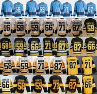 Men Hockey Team Classics Heritage 71 Evgeni Malkin Jersey 87 Sidney Crosby 66 Lemieux 59 Jake Guentzel 58 Kris Letang 16 Jason Zucker Sport