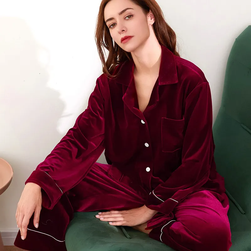 Kaufe Männer Frühling Herbst Pyjamas Set Revers K Produktbild-Vorschau 7
