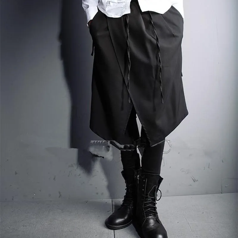 Men's Pants Clothing Male Culottes Costume Black Boot Cut Jeans Trousers 2023 Hair Stylist Fashion