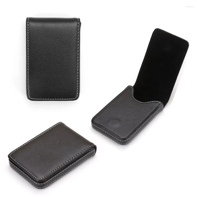 Card Holders Gift Anti-theft Vertical Section Organizer Business Holder Storage Case Bag Magnetic Button