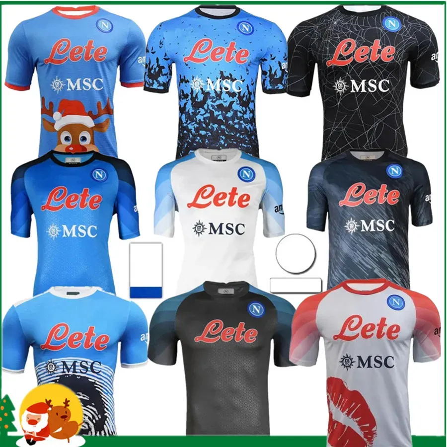 22 23 Napoli Soccer Jerseys Maglietta Osimhen Insigne 2022 2023 Neapol Politano di Lorenzo Maglia Mertens Verdi Milik Men and Kids Kit Footb