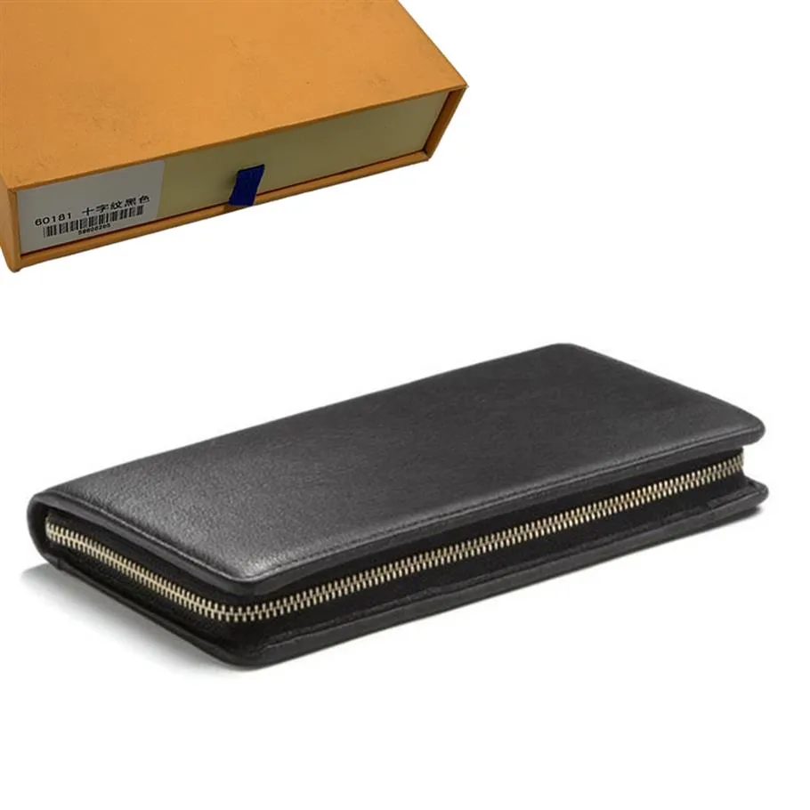 Plånböcker Mens Wallet Purse Zippy Plånbok Män Långplånböcker Fäll Korthållarens passhållare Kvinnor Långa vikta Purses Po-påse 47-5284T