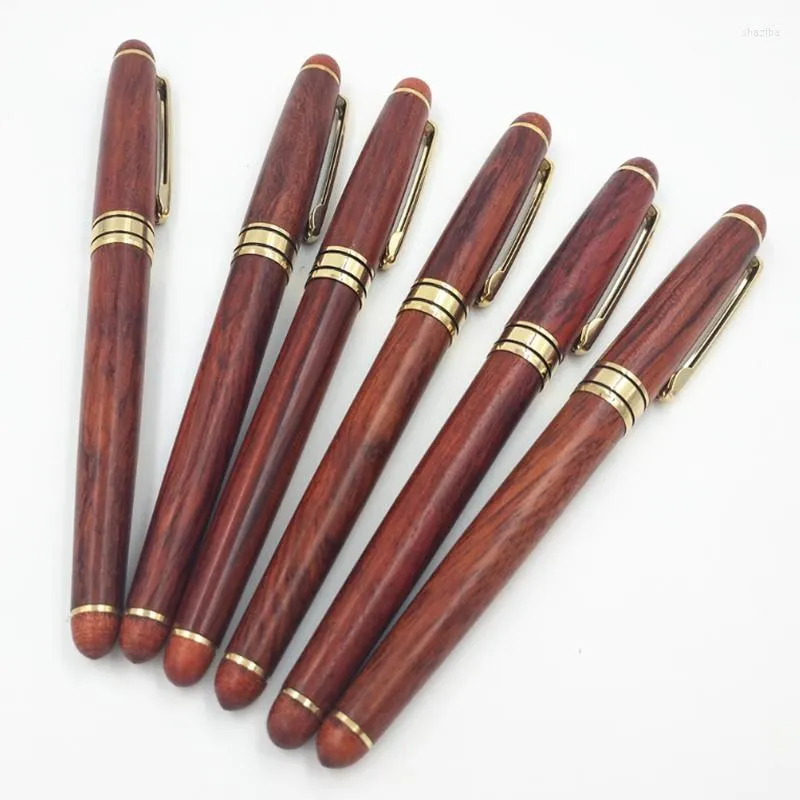 Luxe Rosewood Mahonie Wood Pen Student Kalligrafie Pennen kan uw logo aanpassen