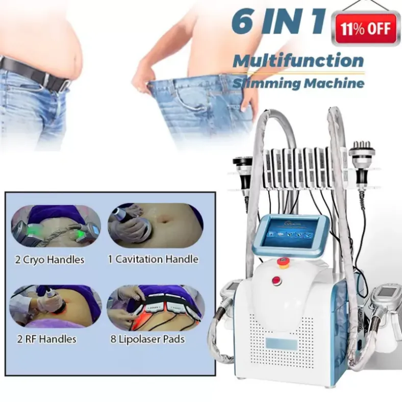 Grande promotion Cavitation Cryolipolyse Minceur Machine Fat Gel Corps Sculpting Équipement 2 Poignées Cryo Peuvent Travailler Ensemble Ce FDA Approuvé113