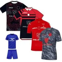 new 2023 toulouse RUGBY JERSEY home away t-shirt  kids suit children youth rugby shirt Custom name and number