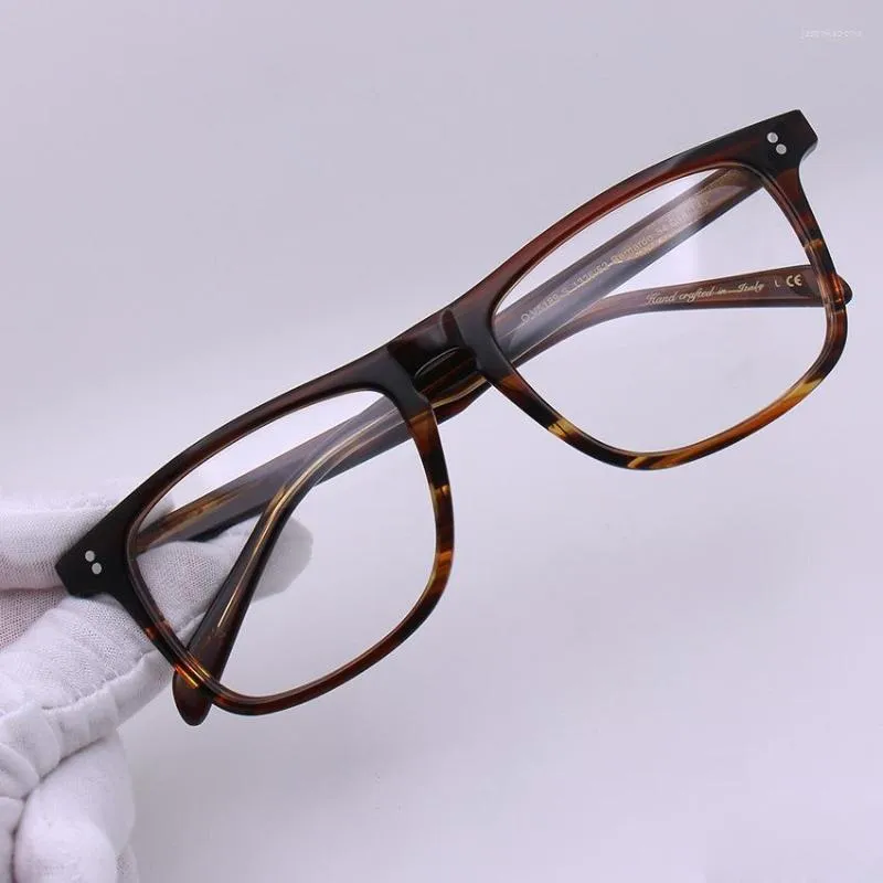 Zonnebrillen Frames Brandontwerper Vintage Acetaatglazen frame Men Women Vierkante hoogwaardige optische recept -bril OV5189