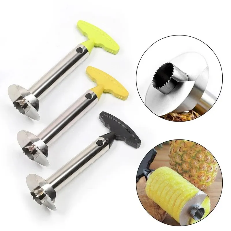 Gemüsewerkzeuge Edelstahl Ananasschneider Schäler Obst Corer Slicer Küche Einfaches Werkzeug Ananas Spiralschneider Neues Utensilienzubehör