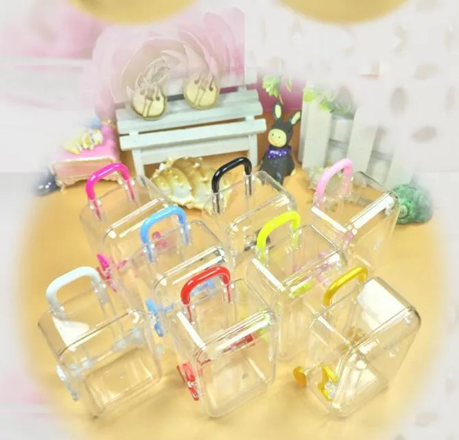 Hazine Göğüs Şeker Kutusu Düğün Favor Mini Hediye Kutuları Gıda Sınıfı Plastik Şeffaf Mücevher STAAGE KASASI