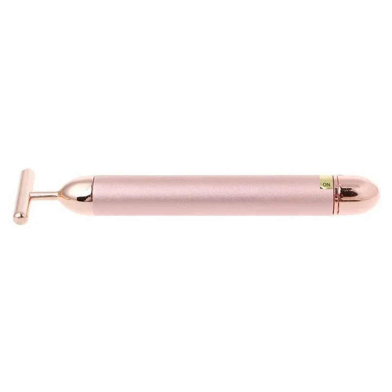 24k beauty bar facelift stick jade facial massager facial roller vibration tool skin care massage sticks pink color air11