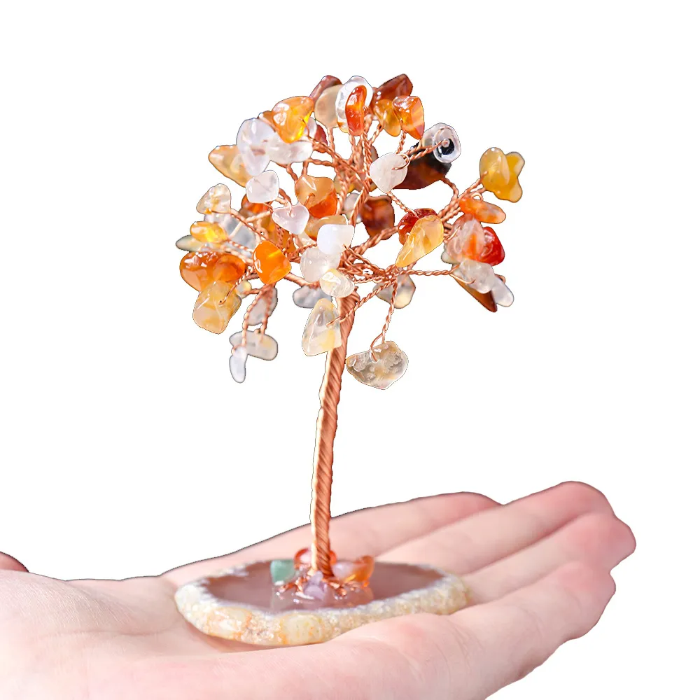 9 färg heminredning naturligt kristallträd sju chakra energi lyckliga träd ametyst hälsa prydnad kvarts dekoration lycklig gåva