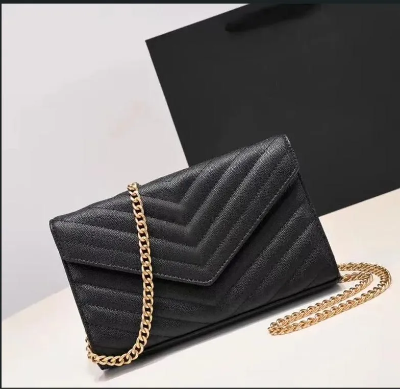 패션 디자이너 여자 가방 여자 어깨 가방 핸드백 지갑 원래 상자 정품 가죽 크로스 바디 체인 고급 품질 111