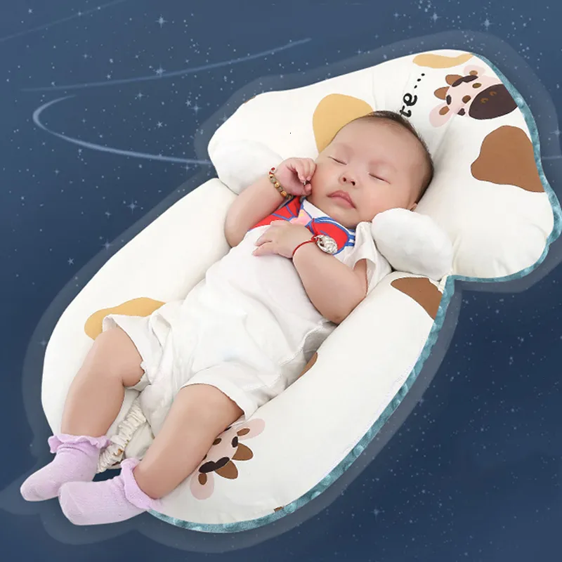 Pillows Cartoon born Baby Pillow For 0 18 Months Baby Side Sleeping Pillow Backrest Baby Head Neck Support Pillow Infant Sleep Pillow 230309