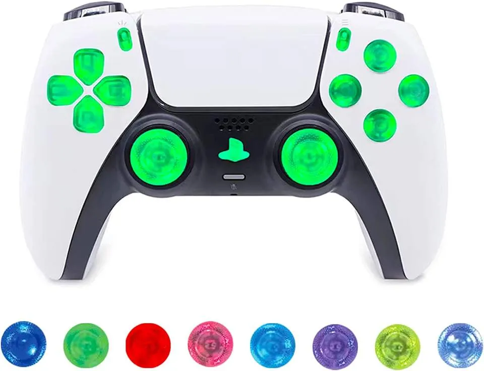 PS5 Controller Custom Green Shell & Buttons Kit Housing