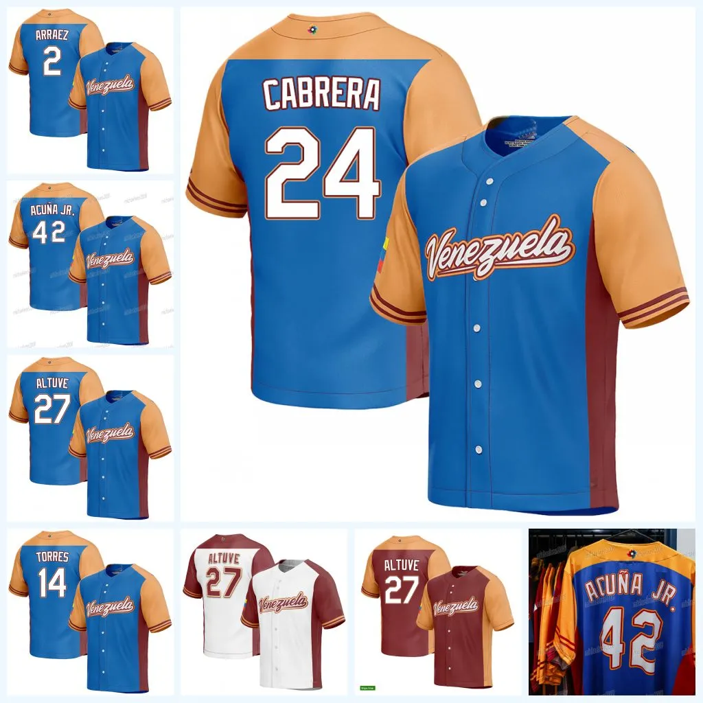 Venezuela 2023 Welt Baseball Klassiker Jersey WBC Miguel Cabrera Jose