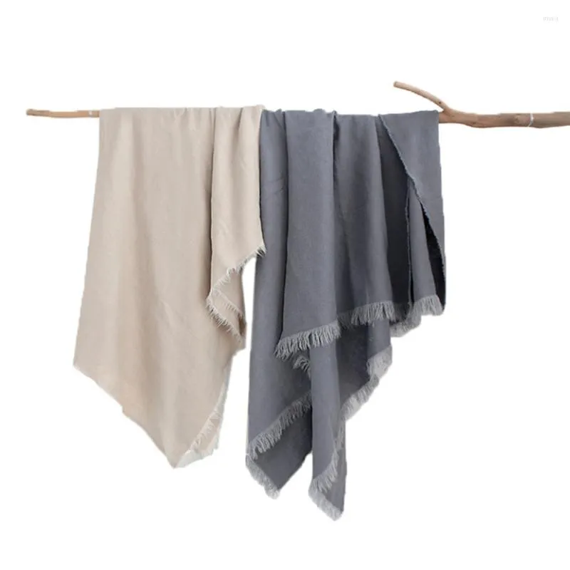 Decken Leinen Quasten Kleine Sommer Büro Weiche Klimaanlage Nordischen Stil Siesta Überwurf Decke