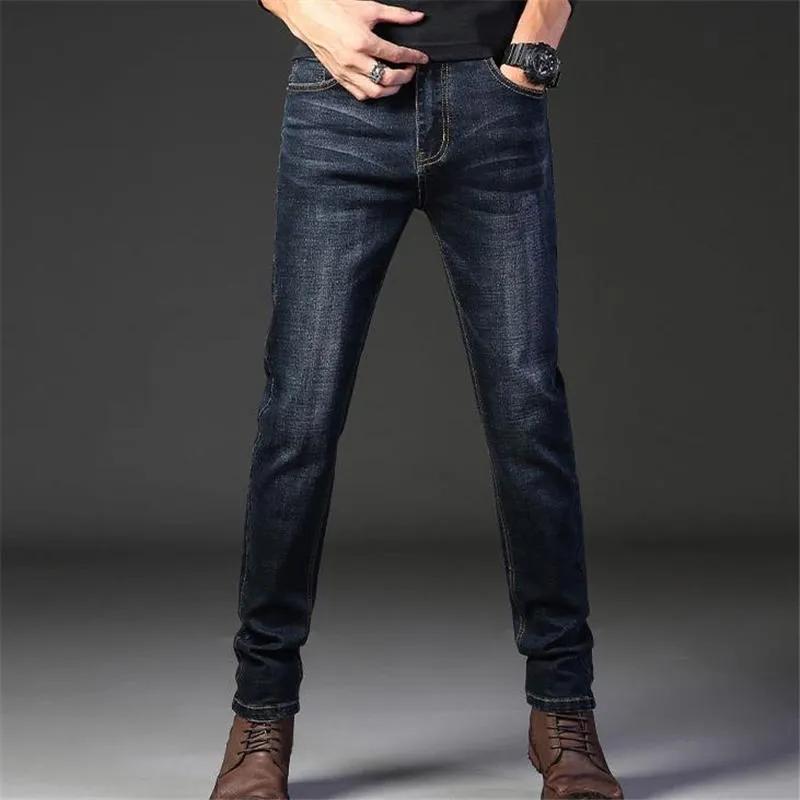 Men's Jeans Man Spring Plus Size Summer Oversize Denim Pants Straight Trousers Male Mezclilla Pantalones Stretch Thin