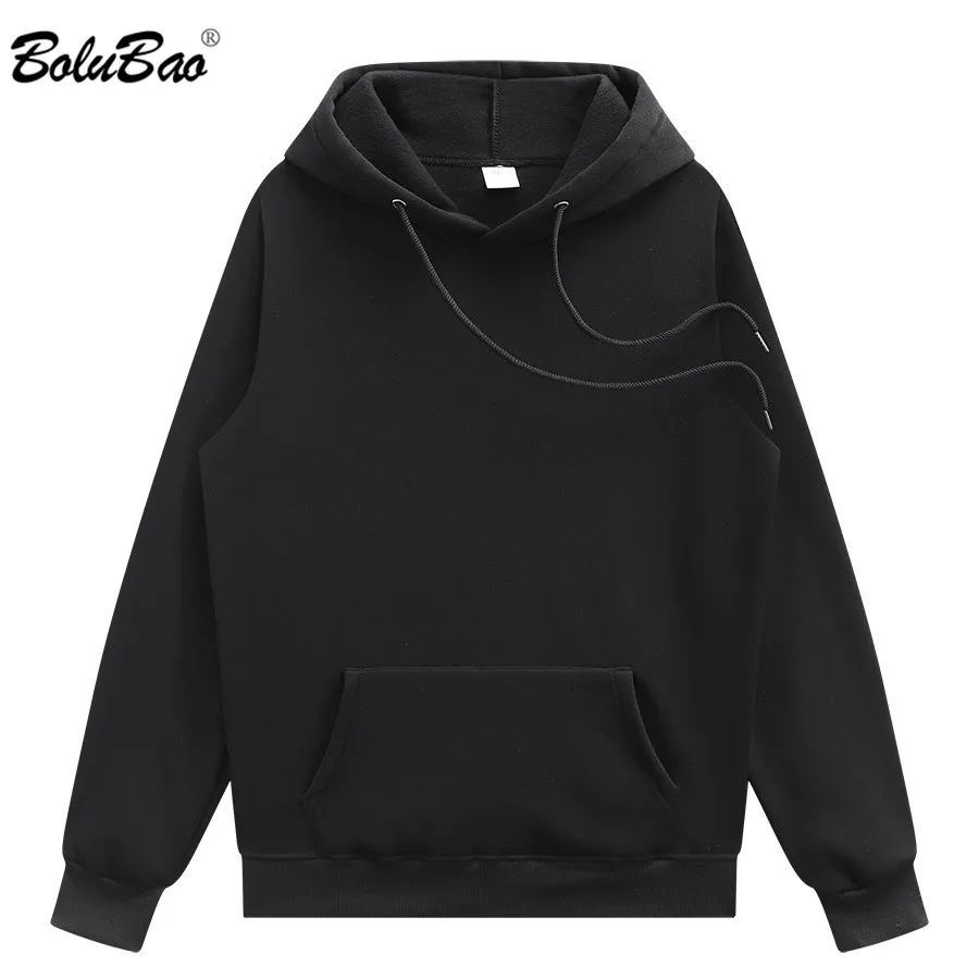 Mens Hoodies Sweatshirts Bolubao Fashion Solid Spring Autumn Hip Hop Warm Fleece Sweatshirt Högkvalitativt märke MANA 230308