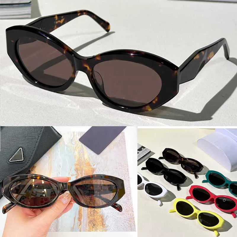 Summer Mens and Womens Oval Nya solglasögon PR 26 Luxury Sunshade Retro Cats Eye Small Frame Outdoor Party Personlighet