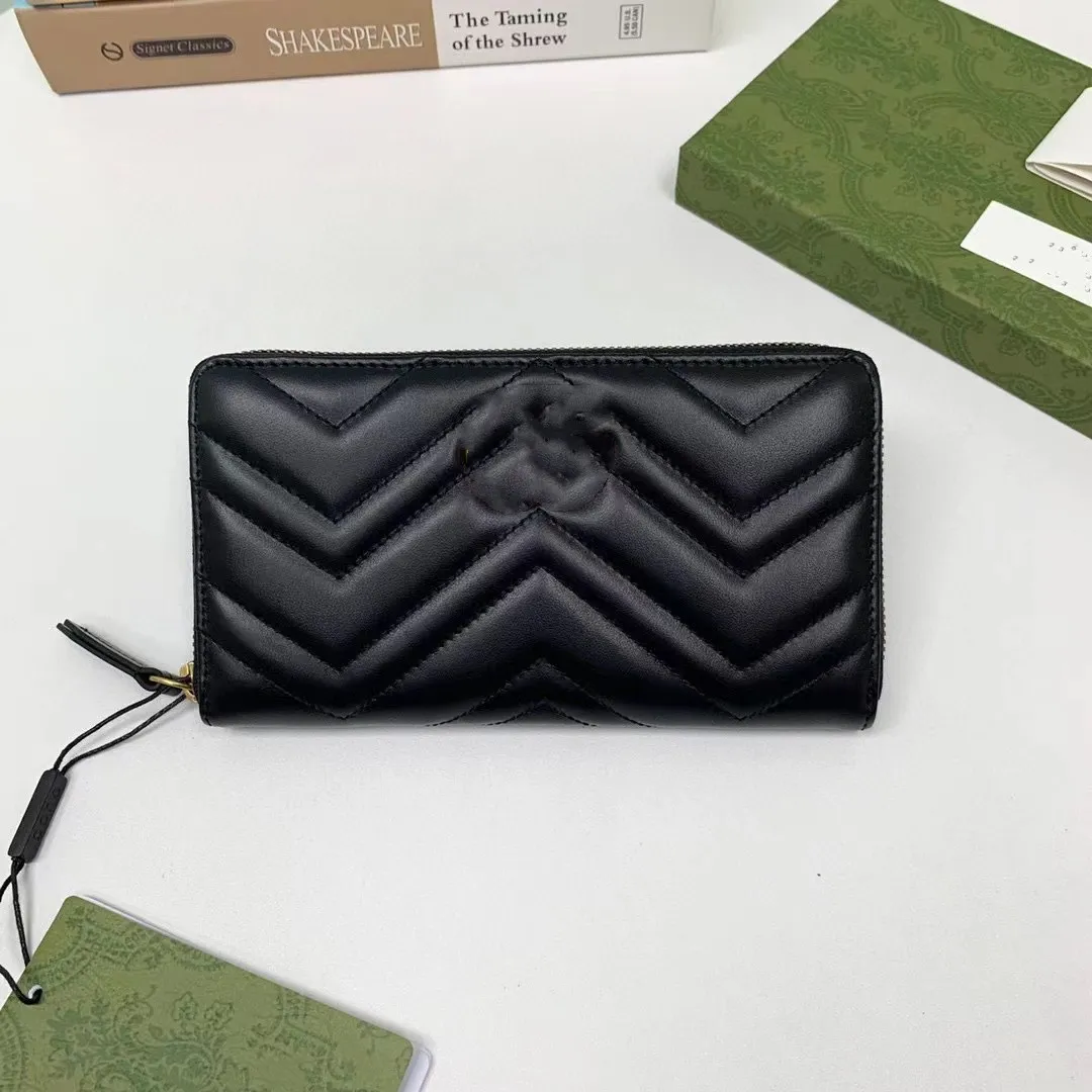 Marmont full zip wallet 443123 Women's new cow leather long