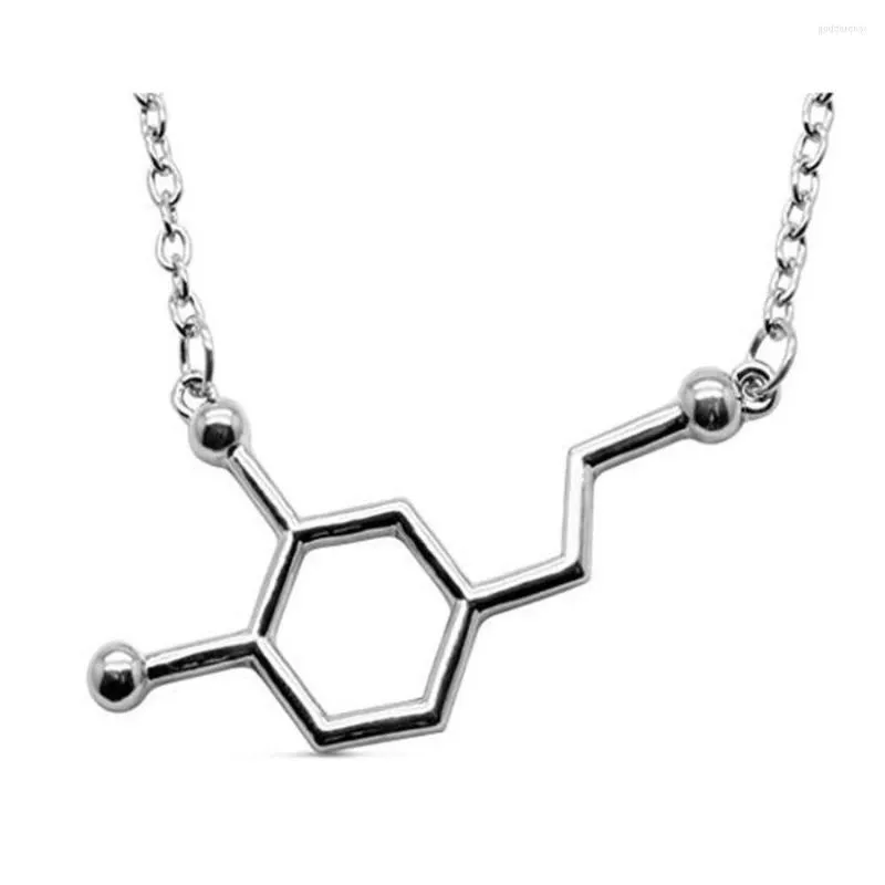 Pendant Necklaces Science Lovers Molecular Biology Major College Graduation Decor Jewelry Dopamine Molecule Necklace For Gifts