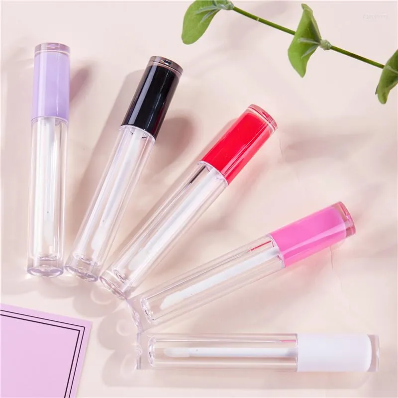 Bottiglie di stoccaggio 10pcs 5ml Tubi trasparenti per lucidalabbra Bottiglia di smalto vuota Rossetto in plastica Contenitore cosmetico Organizzatore Strumento per il trucco fai-da-te