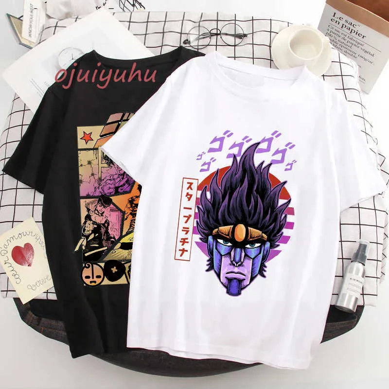 T-shirt da uomo 2022 New Fashion Anime Jojo Bizarre Adventure T-shirt Uomo Divertente Cartoon Summer T Shirt Unisex Graphic Rogna Tshirt Top Tee Uomo G230309