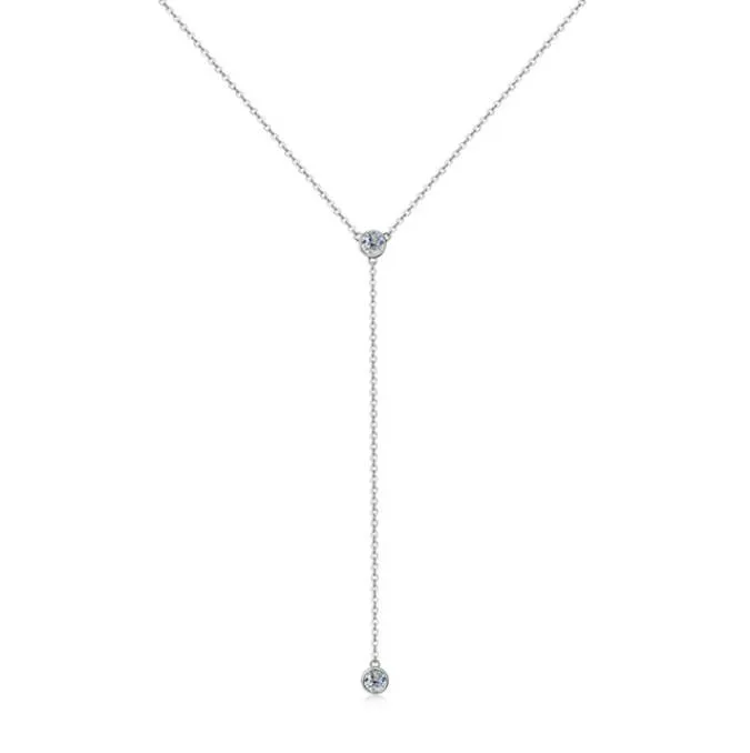 Colar de diamante de moissanita real para mulheres pendentes de borla de alta qualidade 925 Sterling Silver Casamento sexo jóias de meninas