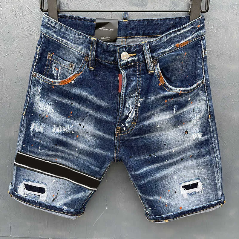 Jeans Designer Jeans Mens Jeans Mens Jeans Curto Curto Novo Botão Placket Original Denim Shorts Quarto Comprimento Personalizado Stt Ruffian Bonito Mens High