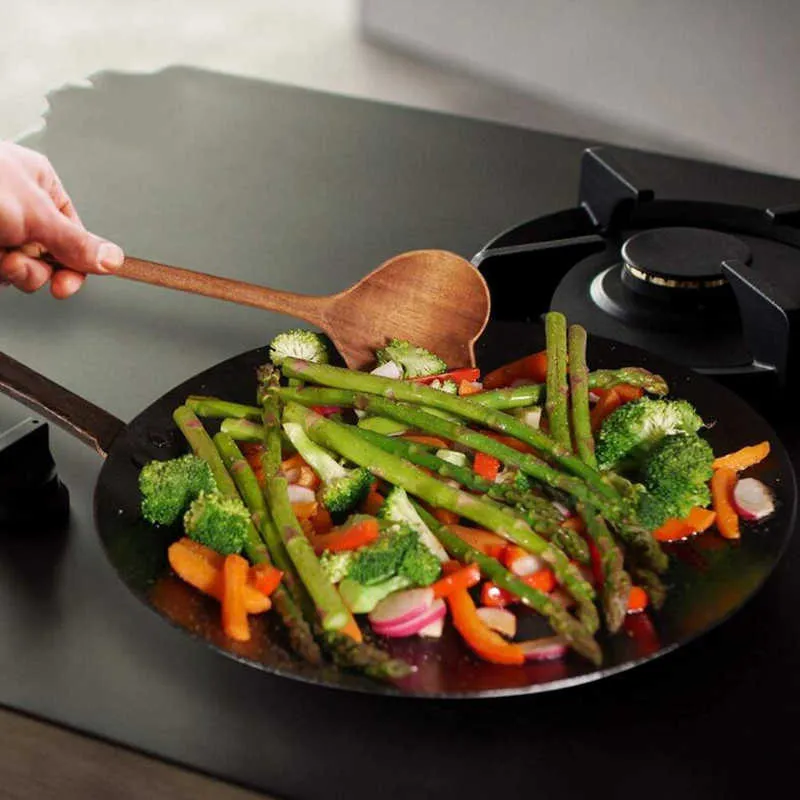 Acacia Wood Japanese Cutlery Wooden Spoon   Irregular... 